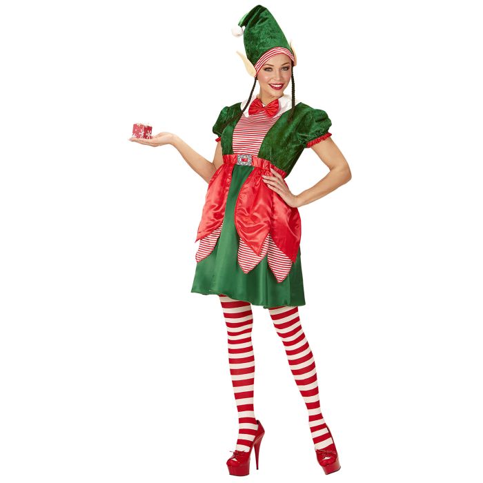 Adult Christmas Elf Dress with Ears and Braids