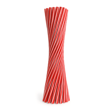Red straws 6x220 mm reusable 50x