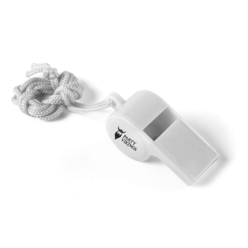 10x White Whistles with Lanyard PartyVikings