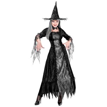 Spiderweb Witch Dress with Hoop Skirt
