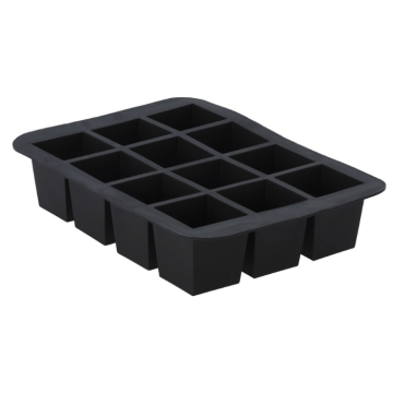 Rubber ice cube tray for 12x 4x4x4 cm ice cubes
