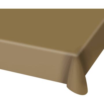Gold plastic tablecloth - 130x180