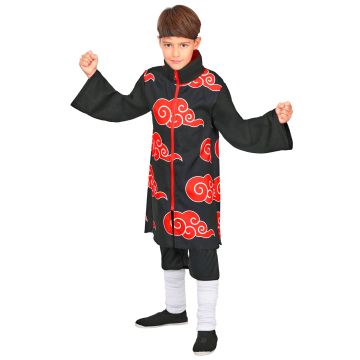Ninja Costume with Red Clouds for Boys