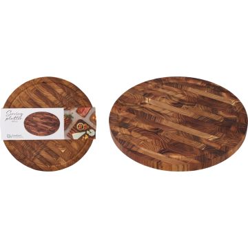 Round Teak Serving Board Ø 30 cm