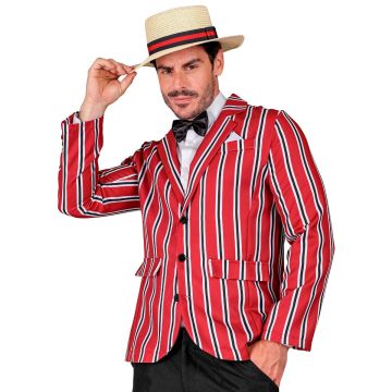 1920s Striped Suit with Hat and Bow Tie