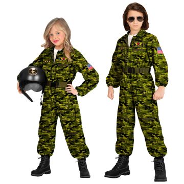 Camouflage Fighter Pilot Jumpsuit for Kids