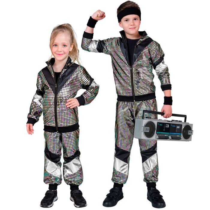 80's Tracksuit for Kids in Silver