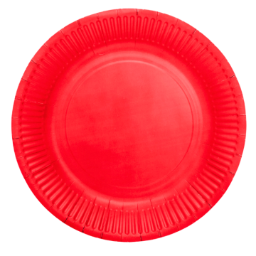 Red paper plates 8x - Ø 18 cm