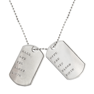 Dogtag military necklace