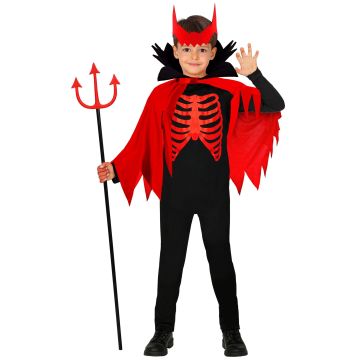 Red Devil Costume with Cape and Horns