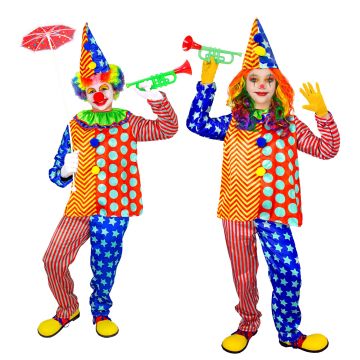 Clown Costume with Ruffled Collar for Children