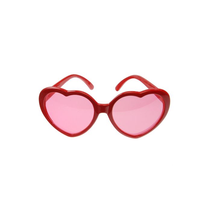 Red Heart-Shaped Sunglasses
