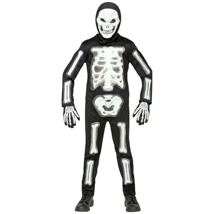 Black skeleton costume for boys