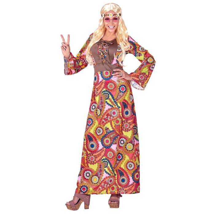 Floral Pattern Hippie Dress for Ladies