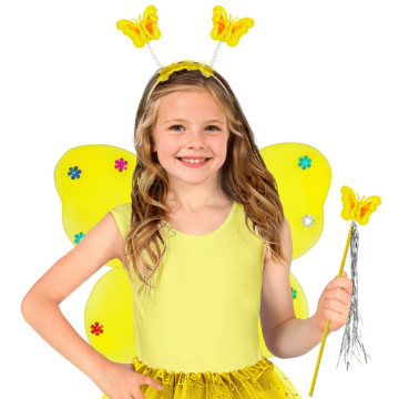 Yellow butterfly fairy costume for children