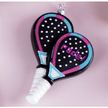 Mini padel bat for hanging The Old Apothecary