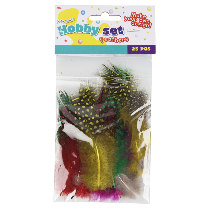 Decorative Feathers 25 pack, 10 cm