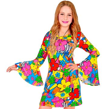 Multicoloured Hippie Dress for Girls