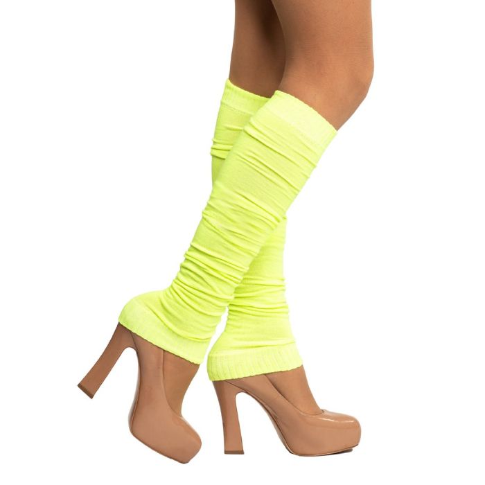 Leg Warmers for Women One-Size Neon Yellow