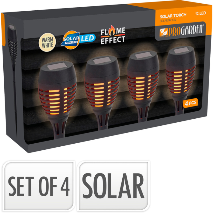 LED Solar Garden Torch 4x 