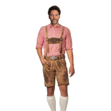 Tyrolean lederhosen trousers short brown