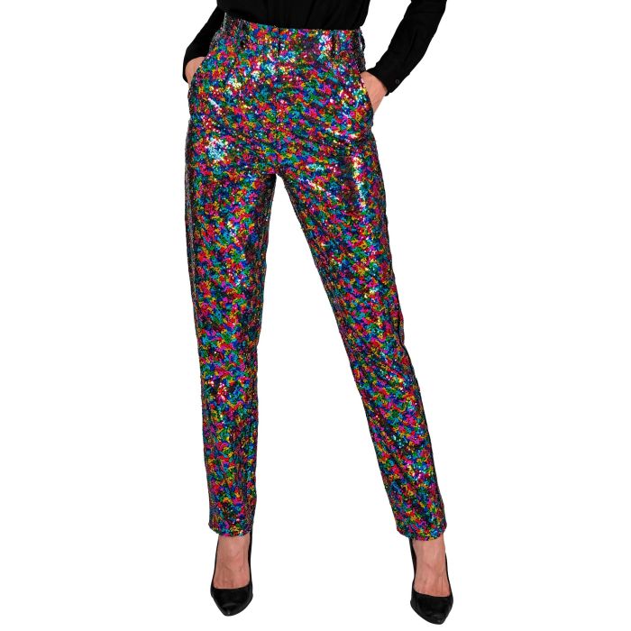 Sequin Trousers for Women in Multicolour