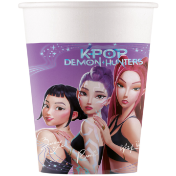 K-Pop Demon Hunters cups 8x - 200 ml disposable paper cups