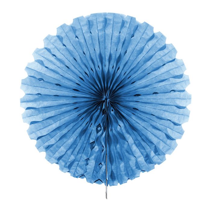 Light Blue Honeycomb Rosette - 45 cm