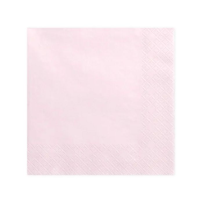 Light pink napkins 20x - 33x33 cm