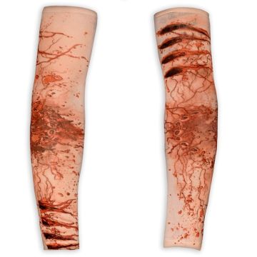 Realistic Bloody Arm Sleeves with Wounds & Tears