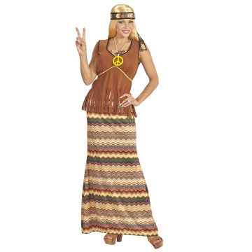 Ladies' Hippie Set with Long Skirt and Peace Sign