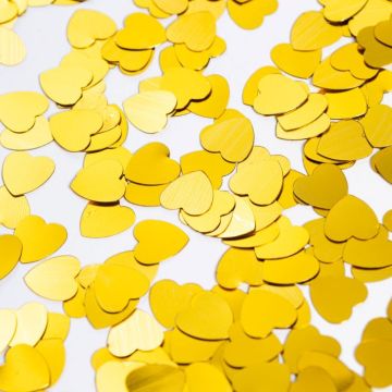 Gold heart table confetti - 14 g