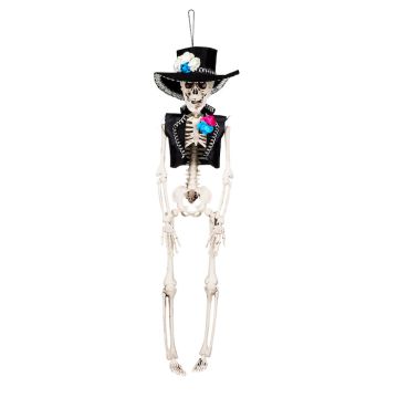 Hanging Day of the Dead skeleton man - 40 cm
