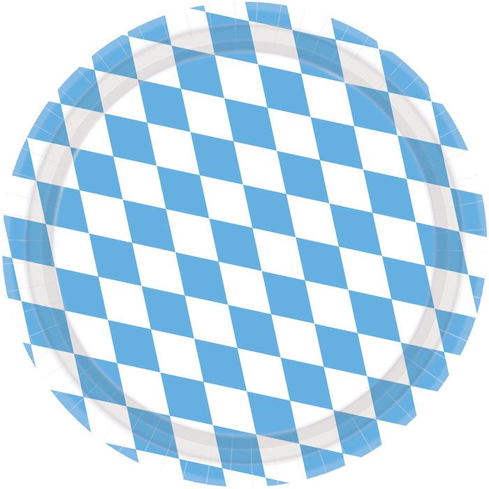 Oktoberfest Paper Plates 8x - 23 cm