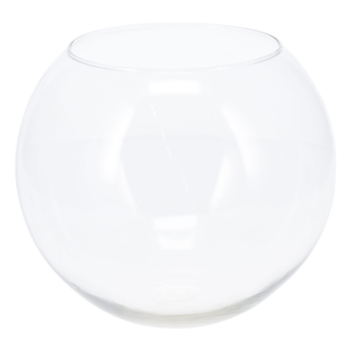 Transparent glass bowl vase 200x160 mm