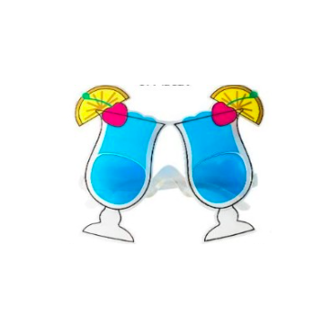 Hawaii Cocktail Sunglasses Blue – One Size