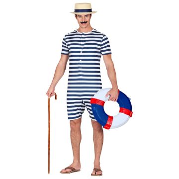 Retro swimsuit costume for men