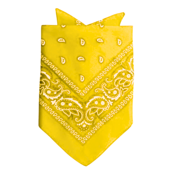 Bandana with traditional pattern yellow 55x55 cm