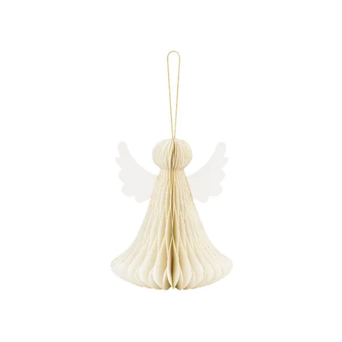 Honeycomb paper angel ivory 15 cm
