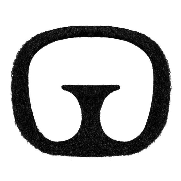 Black goatee beard