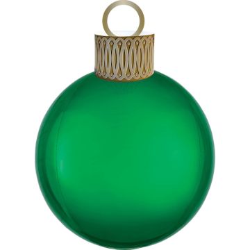 Large Green Christmas Bauble Balloon - 38 x 50 cm