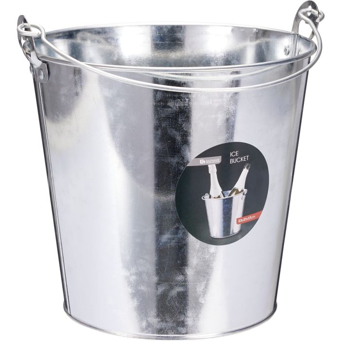 Metal ice bucket with handle, Ø 23.3 cm