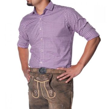 Oktoberfest Tyrolean shirt purple Leopold Deluxe