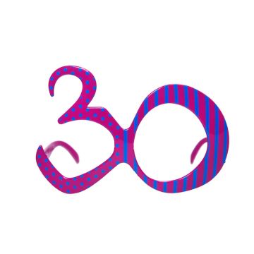 30th birthday glasses fuchsia