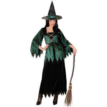 Witch Costume with Hat for Ladies