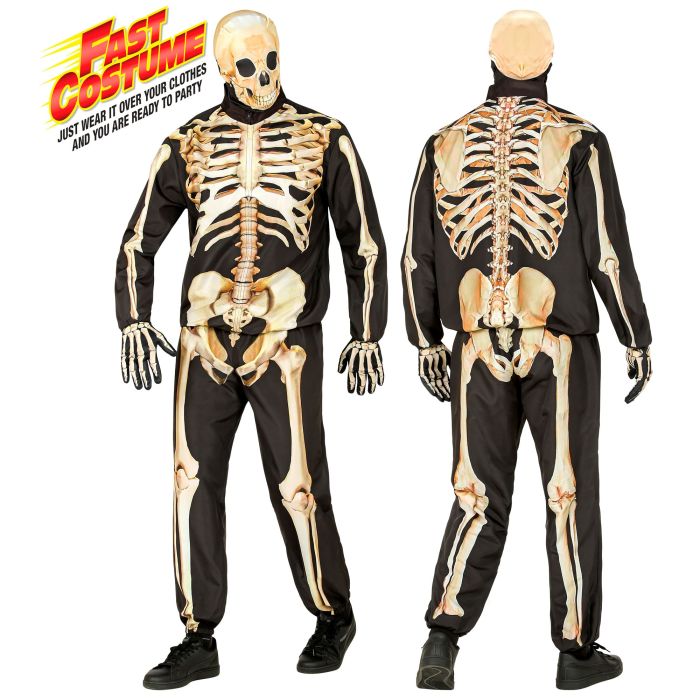 Black Skeleton Costume for Men