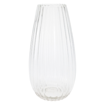Sleek Transparent Glass Vase 150x300 mm 