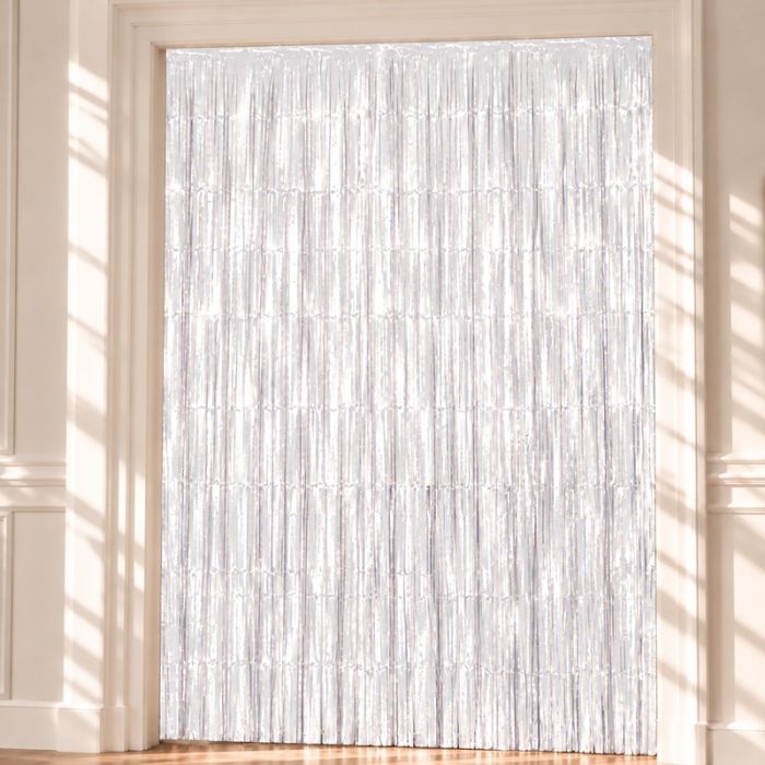White Glitter Curtain - 100 x 240 cm