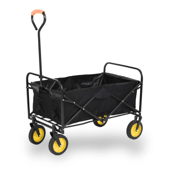 Foldable trolley black 80 kg - 78x54x19 cm