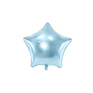 Light blue star-shaped foil balloon - Ø48 cm